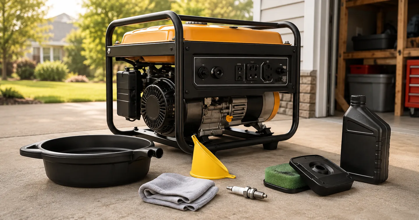 Portable generator oil maintenance supplies and service